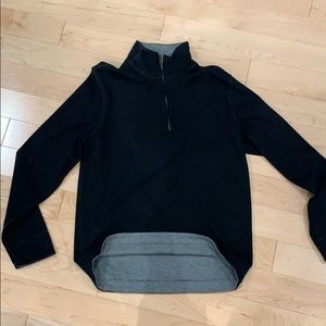 Black and grey reversible long sleeved shirt